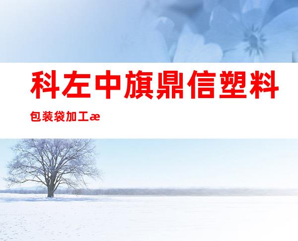 科左中旗鼎信塑料包装袋加工有限公司